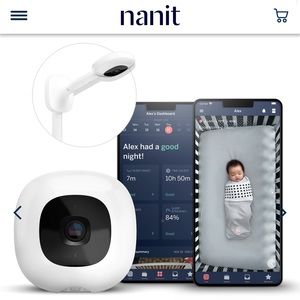 Nanit smart baby monitor, with wall mount, used for < 9 months